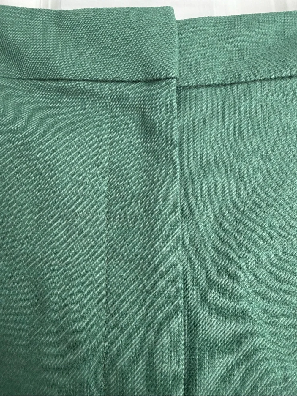 J.Crew Kallie Pants Womens Linen Blend Straight Leg Lined Lamppost Green Size 20